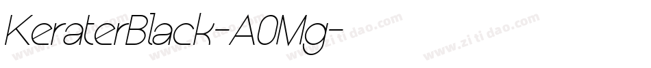 KeraterBlack-A0Mg字体转换