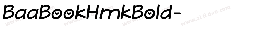 BaaBookHmkBold字体转换