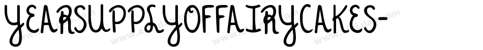 YEARSUPPLYOFFAIRYCAKES字体转换