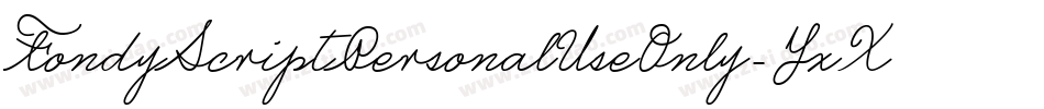 FondyScriptPersonalUseOnly-YxXL字体转换