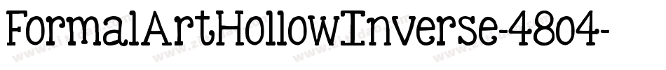 FormalArtHollowInverse-48o4字体转换