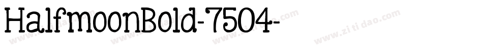HalfmoonBold-75O4字体转换