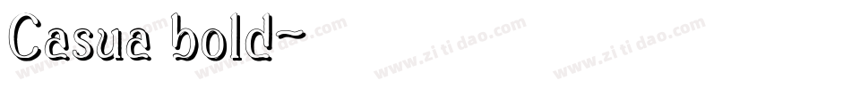 Casua_bold字体转换