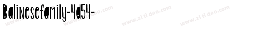Balinesefamily-4d54字体转换