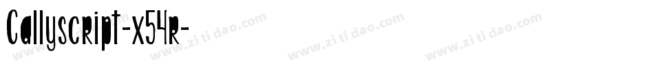 Callyscript-x54r字体转换
