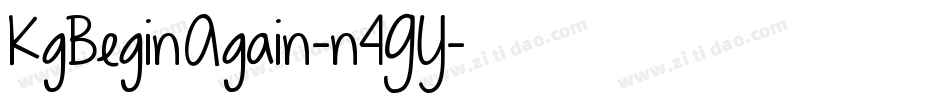 KgBeginAgain-n4GY字体转换