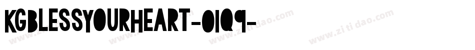 KgBlessYourHeart-01q9字体转换