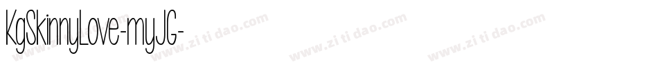 KgSkinnyLove-myJG字体转换