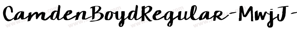CamdenBoydRegular-MwjJ字体转换