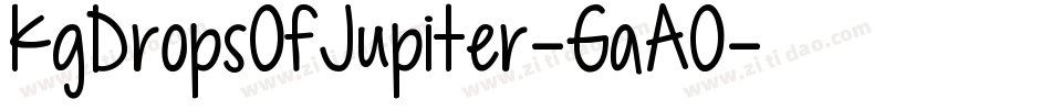 KgDropsOfJupiter-GaAO字体转换