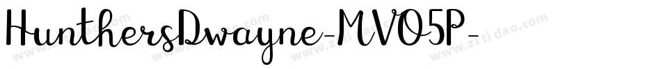 HunthersDwayne-MVO5P字体转换