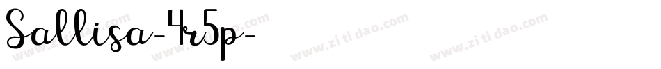 Sallisa-4r5p字体转换 Sallisa-4r5p字体转换
