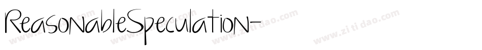 ReasonableSpeculation字体转换