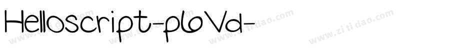 Helloscript-p6Vd字体转换
