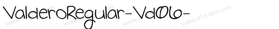 ValderoRegular-Vd06字体转换