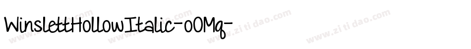 WinslettHollowItalic-oOMq字体转换