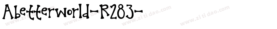 Abetterworld-R283字体转换