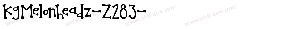 KgMelonheadz-Z283字体转换