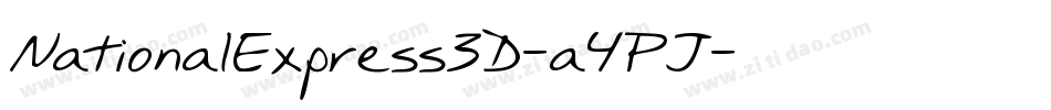 NationalExpress3D-a4PJ字体转换