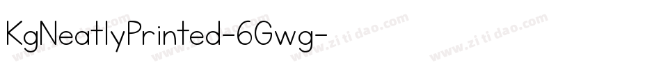 KgNeatlyPrinted-6Gwg字体转换