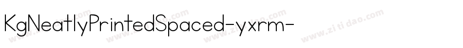KgNeatlyPrintedSpaced-yxrm字体转换