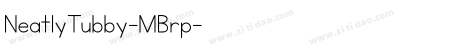 NeatlyTubby-MBrp字体转换