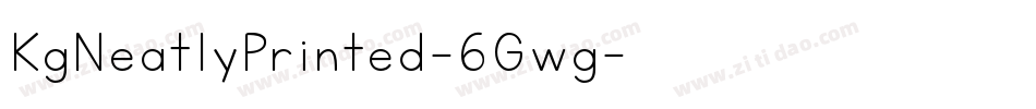 KgNeatlyPrinted-6Gwg字体转换