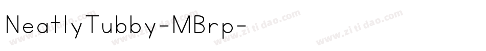 NeatlyTubby-MBrp字体转换