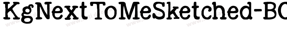 KgNextToMeSketched-BOA5字体转换