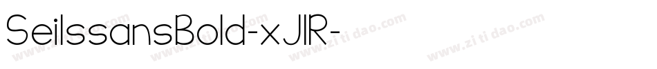 SeilssansBold-xJ1R字体转换