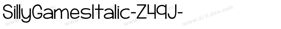 SillyGamesItalic-Z49J字体转换