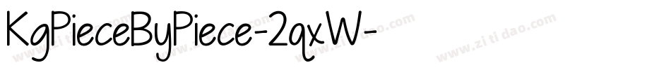 KgPieceByPiece-2qxW字体转换