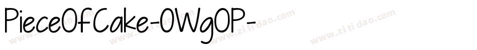PieceOfCake-0WgOP字体转换