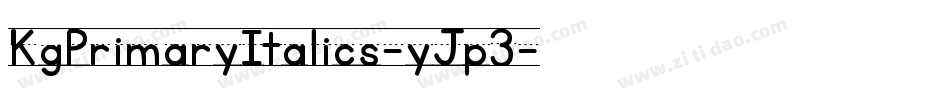 KgPrimaryItalics-yJp3字体转换
