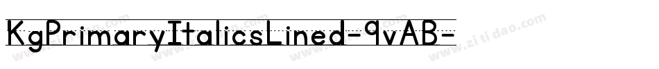 KgPrimaryItalicsLined-9vAB字体转换