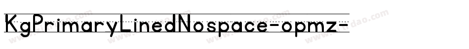 KgPrimaryLinedNospace-opmz字体转换