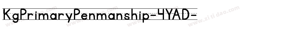 KgPrimaryPenmanship-4YAD字体转换