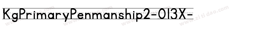 KgPrimaryPenmanship2-013X字体转换