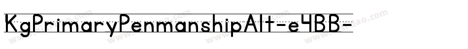 KgPrimaryPenmanshipAlt-e4BB字体转换