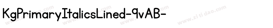 KgPrimaryItalicsLined-9vAB字体转换
