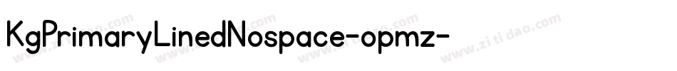 KgPrimaryLinedNospace-opmz字体转换