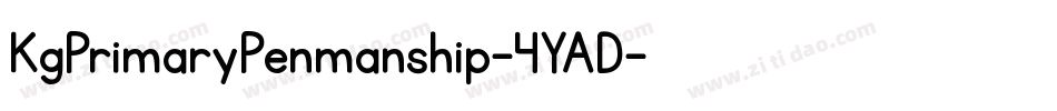 KgPrimaryPenmanship-4YAD字体转换