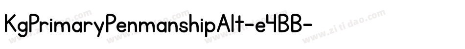 KgPrimaryPenmanshipAlt-e4BB字体转换