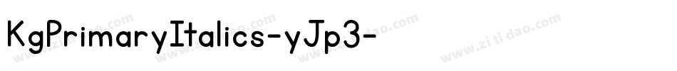 KgPrimaryItalics-yJp3字体转换
