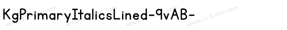 KgPrimaryItalicsLined-9vAB字体转换