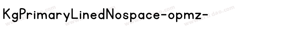 KgPrimaryLinedNospace-opmz字体转换