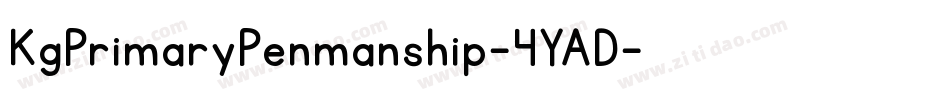 KgPrimaryPenmanship-4YAD字体转换