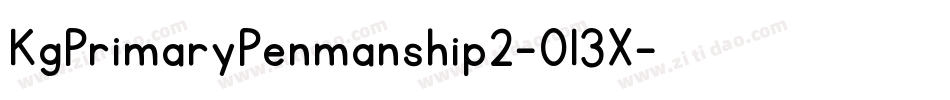 KgPrimaryPenmanship2-013X字体转换