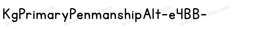 KgPrimaryPenmanshipAlt-e4BB字体转换