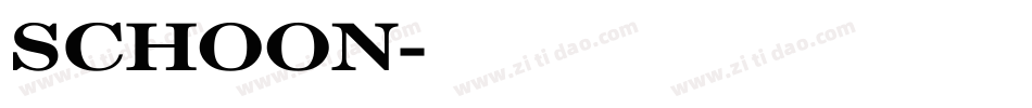 SCHOON字体转换